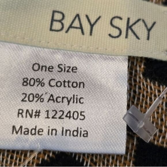 Bay Sky Poncho Abstract Print Fringe Open Front Cardigan Multicolor One Size - Picture 10 of 11